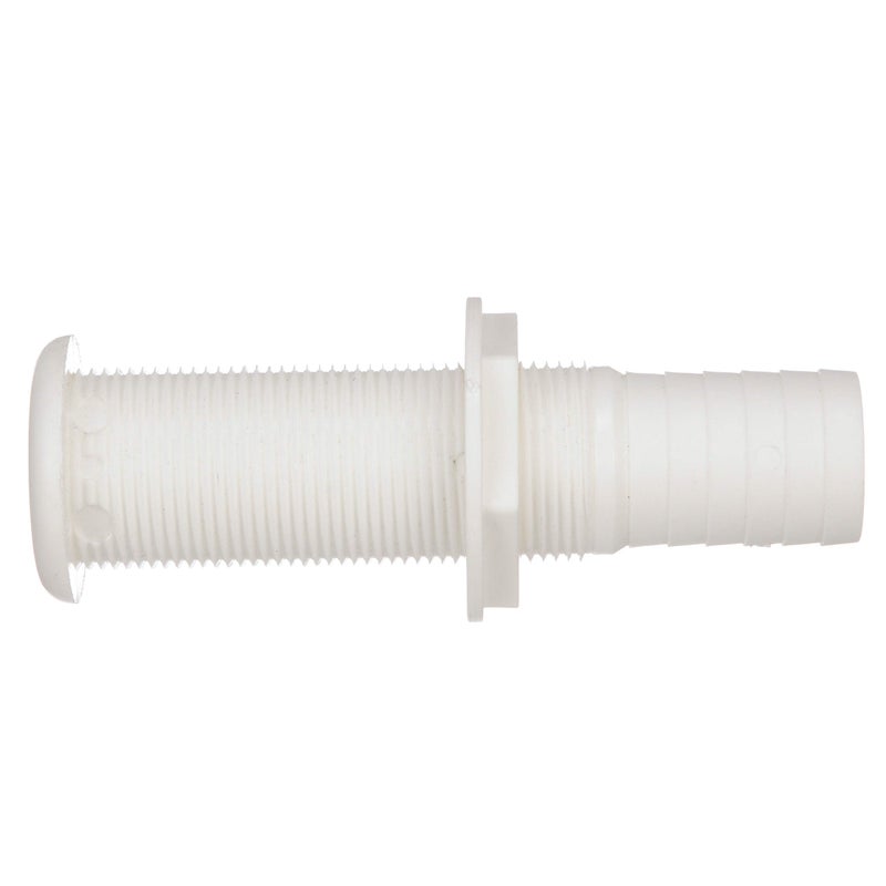 Seachoice Extra Long Thru-Hull Fitting w/Broad Flange for 1-1/8 in. ID Hose, 3 in. Long Thread, White - Image 4
